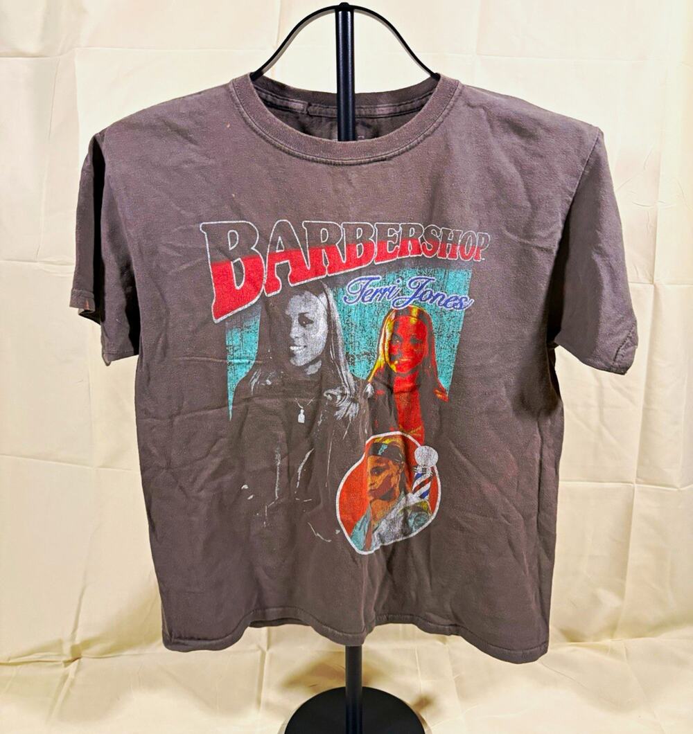 Barber Shop Terri Jones Graphics Gray Tshirt - Unisex Women's Size XS